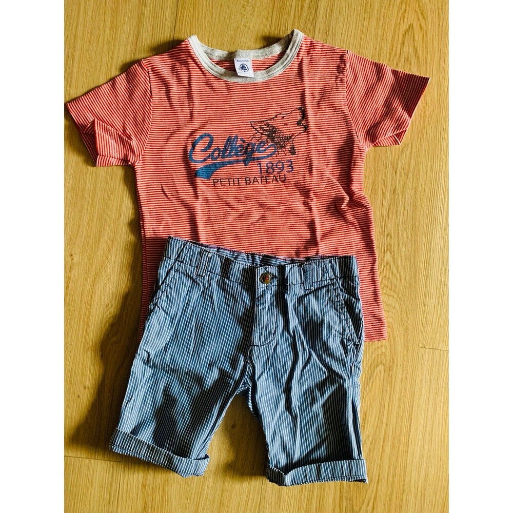 Set Shorts+shirt PETIT BATEAU « milleraies » 5T